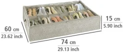 WENKO Unterbettkommode »Modell Balance« Aufbewahrungsbox für 12 Paar Schuhe mit Sichtfenster & Reißverschluss
