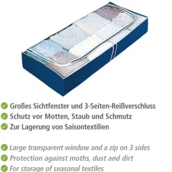 WENKO Unterbettkommode »Modell Air« für Saisontextilien, mit Sichtfenster und 3-Seiten-Reißverschluss