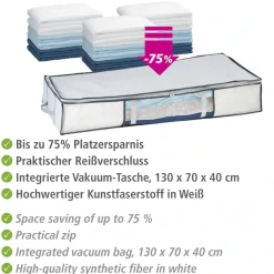 WENKO Unterbettkommode »Vakuum Soft Box XL« integrierte Vakuum-Tasche & Blitzventil, bis zu 75 % Platzersparnis