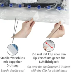 WENKO Unterbettkommode »Vakuum Soft Box XL« integrierte Vakuum-Tasche & Blitzventil, bis zu 75 % Platzersparnis