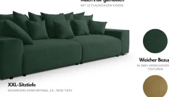 WERK2 Big-Sofa »Maxi Breite 290 cm, modern & bequem, viel Platz auf diesem Mega Sofa« Cord, XXL