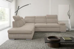 WERK2 Ecksofa »Alicante 280 x 230 cm Cord L-Form, modern und bequem« Cord, L-Form, XXL, Schlaffunktion, Bettkasten