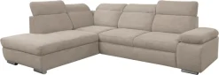 WERK2 Ecksofa »Alicante 280 x 230 cm Cord L-Form, modern und bequem« Cord, L-Form, XXL, Schlaffunktion, Bettkasten