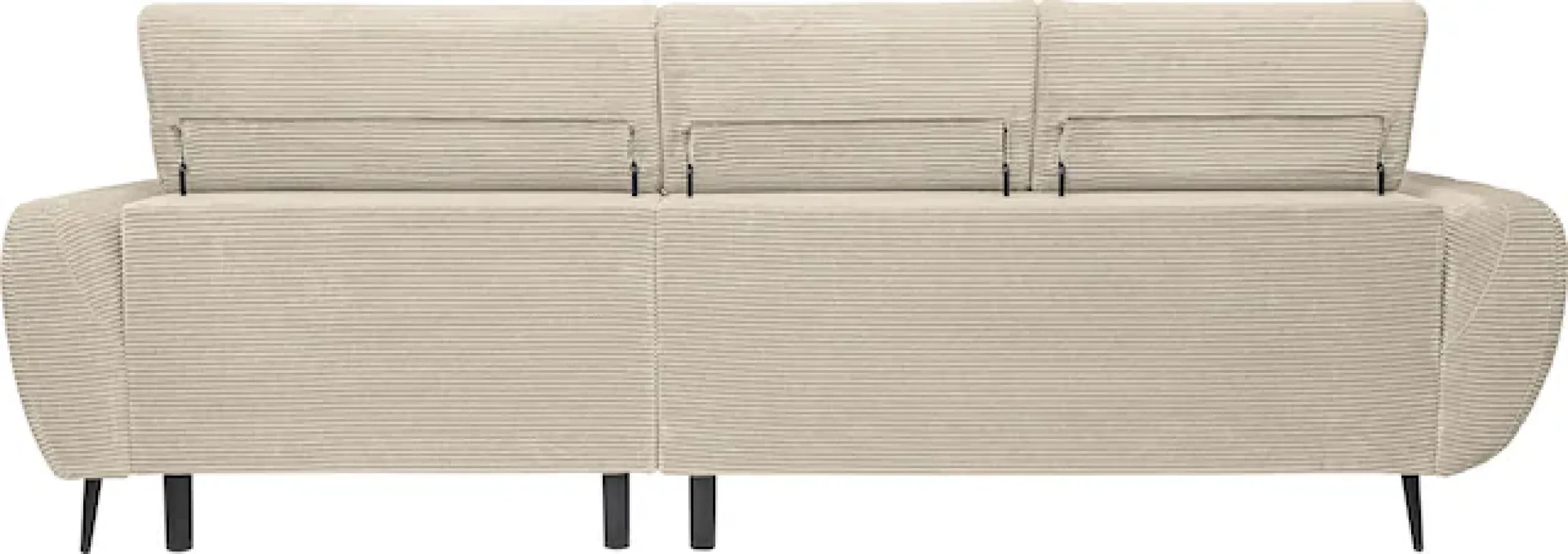 WERK2 Ecksofa »Alisson 277 x 174 cm modern und bequem« Cord, L-Form, XXL, elektrische Sitztiefenverstellung, Schlaffunktion