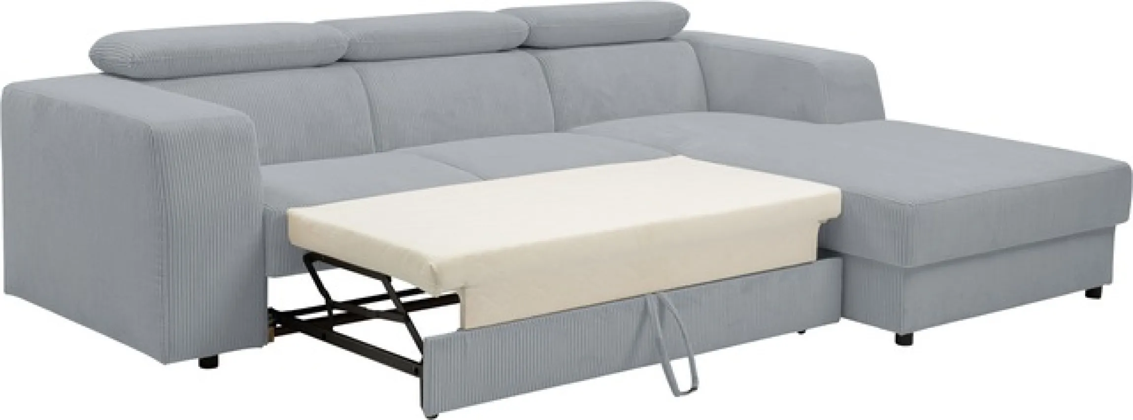 WERK2 Ecksofa »Cherry 270 x 192 cm modern und bequem« Cord, L-Form, XXL, Schlaffunktion, Bettkasten