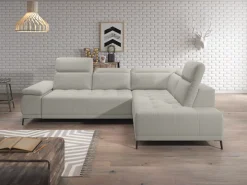 WERK2 Ecksofa »Focus-L 204 x 278 cm modern und bequem« Luxus-Microfaser, L-Form, elektrische Sitztiefenverstellung