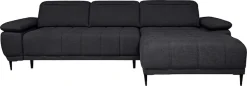 WERK2 Ecksofa »Focus-S 277 x 177 cm modern und bequem« Luxus-Microfaser weich, L-Form, XXL, elektrische Sitztiefenverstellung
