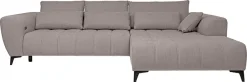 WERK2 Ecksofa »Garay 287 x 220 cm modern und bequem« Luxus-Microfaser, L-Form, XXL, elektrische Sitztiefenverstellung