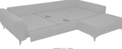 WERK2 Ecksofa »Garay 287 x 220 cm modern und bequem« Luxus-Microfaser, L-Form, XXL, elektrische Sitztiefenverstellung