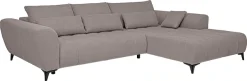 WERK2 Ecksofa »Garay 287 x 220 cm modern und bequem« Luxus-Microfaser, L-Form, XXL, elektrische Sitztiefenverstellung