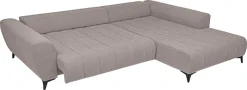 WERK2 Ecksofa »Garay 287 x 220 cm modern und bequem« Luxus-Microfaser, L-Form, XXL, elektrische Sitztiefenverstellung