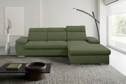 WERK2 Ecksofa »Palma 282 x 185 cm modern und bequem« Strukturstoff, L-Form, XXL, Schlaffunktion, Bettkasten