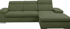 WERK2 Ecksofa »Palma 282 x 185 cm modern und bequem« Strukturstoff, L-Form, XXL, Schlaffunktion, Bettkasten