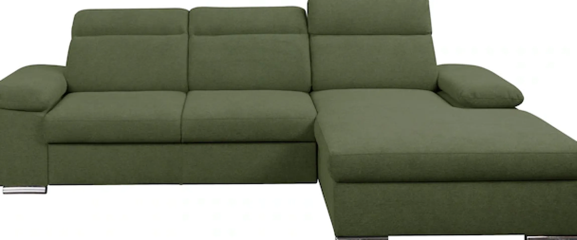 WERK2 Ecksofa »Palma 282 x 185 cm modern und bequem« Strukturstoff, L-Form, XXL, Schlaffunktion, Bettkasten