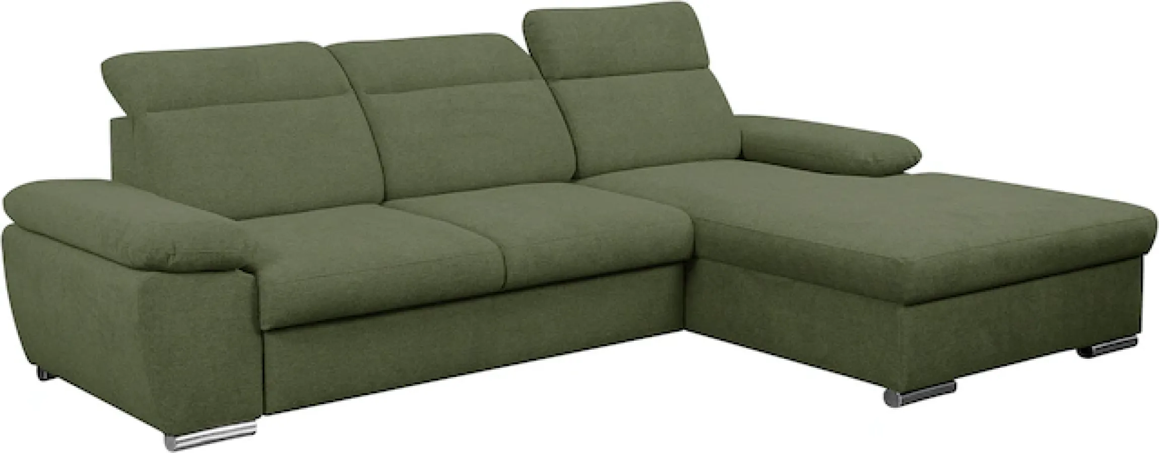 WERK2 Ecksofa »Palma 282 x 185 cm modern und bequem« Strukturstoff, L-Form, XXL, Schlaffunktion, Bettkasten