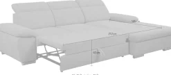WERK2 Ecksofa »Palma 282 x 185 cm modern und bequem« Strukturstoff, L-Form, XXL, Schlaffunktion, Bettkasten