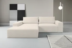 WERK2 Ecksofa »Rio 262 x 188 cm, modern & bequem, aktuelles Design, breite Armlehnen« Webstoff, L-Form