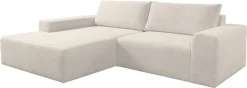 WERK2 Ecksofa »Rio 262 x 188 cm, modern & bequem, aktuelles Design, breite Armlehnen« Webstoff, L-Form