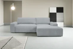 WERK2 Ecksofa »Rotterdam-L 267 x 165 cm modern und bequem« Cord, L-Form, Schlaffunktion, Bettkasten