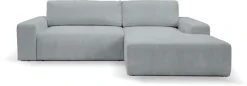 WERK2 Ecksofa »Rotterdam-L 267 x 165 cm modern und bequem« Cord, L-Form, Schlaffunktion, Bettkasten