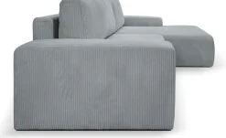 WERK2 Ecksofa »Rotterdam-L 267 x 165 cm modern und bequem« Cord, L-Form, Schlaffunktion, Bettkasten
