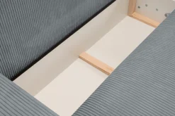 WERK2 Ecksofa »Rotterdam-L 267 x 165 cm modern und bequem« Cord, L-Form, Schlaffunktion, Bettkasten