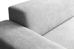 WERK2 Ecksofa »Zeus-L 253 cm breit, bequemes Cord-Sofa in L-Form, urbanes Design« Organische curvy-trend Couch mit großer Komfort-Ottomane