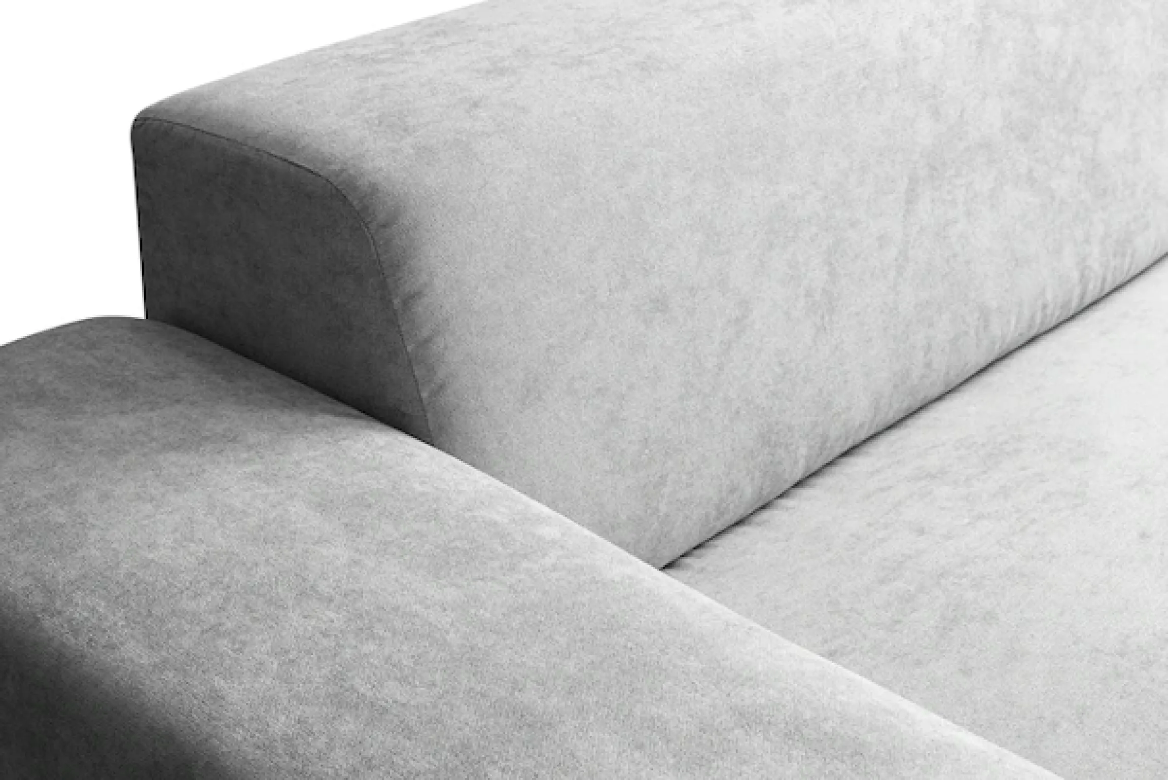 WERK2 Ecksofa »Zeus-L 253 cm breit, bequemes Cord-Sofa in L-Form, urbanes Design« Organische curvy-trend Couch mit großer Komfort-Ottomane