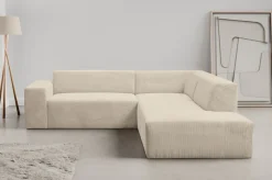 WERK2 Ecksofa »Zeus-M 251 cm breit, 262 cm tief, tolles Sofa, L-Form« Curvy Trend Garnitur, urbane Optik, komfortable Wellenunterfederung