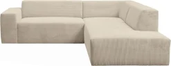 WERK2 Ecksofa »Zeus-M 251 cm breit, 262 cm tief, tolles Sofa, L-Form« Curvy Trend Garnitur, urbane Optik, komfortable Wellenunterfederung