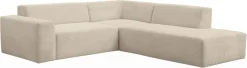 WERK2 Ecksofa »Zeus-M 251 cm breit, 262 cm tief, tolles Sofa, L-Form« Curvy Trend Garnitur, urbane Optik, komfortable Wellenunterfederung