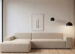 WERK2 Ecksofa »Zeus-XL 311 cm breit, bequemes Mega-Sofa in L-Form, große Sitztiefe« Curvy-trend Cord Big-Sofa mit 210 cm XXL-Ottomane für 2 Personen