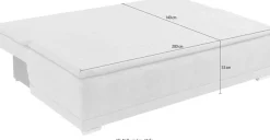 WERK2 Schlafsofa »Biggi 206 cm komfortabel und modern« Struktur weich, Schlaffunktion, Bettkasten