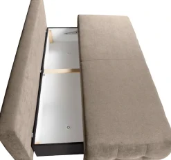 WERK2 Schlafsofa »Indigo 205 cm Bettsofa mit Bettkasten modern und bequem« Luxus-Microfaser weich, Schlaffunktion, Bettkasten