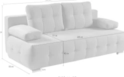 WERK2 Schlafsofa »Indigo 205 cm Bettsofa mit Bettkasten modern und bequem« Luxus-Microfaser weich, Schlaffunktion, Bettkasten