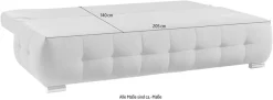 WERK2 Schlafsofa »Indigo 205 cm Bettsofa mit Bettkasten modern und bequem« Luxus-Microfaser weich, Schlaffunktion, Bettkasten