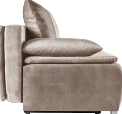 WERK2 Schlafsofa »Tekla 206 cm LED modern und bequem« Veloursstoff, Schlaffunktion, Bettkasten, LED-Beleuchtung