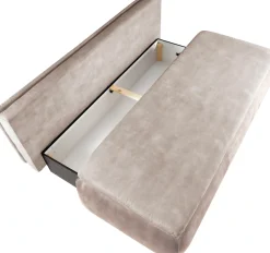 WERK2 Schlafsofa »Tekla 206 cm LED modern und bequem« Veloursstoff, Schlaffunktion, Bettkasten, LED-Beleuchtung