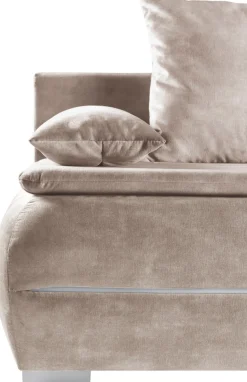WERK2 Schlafsofa »Tekla 206 cm LED modern und bequem« Veloursstoff, Schlaffunktion, Bettkasten, LED-Beleuchtung