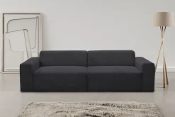 WERK2 Sofa »Zeus 3-Sitzer 256 cm breit, 105 cm tief, Big-Sofa, modern & bequem« Curvy Trend 3-Sitzer mit urbaner Optik