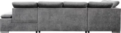WERK2 Wohnlandschaft »Cordoba 359 x 232 cm inkl. Bett modern und bequem« Struktur, U-Form, XXL, Schlaffunktion, Bettkasten