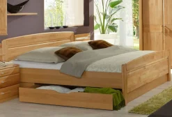 WIEMANN Funktionsbett »Lausanne, Bettgestell, Bettrahmen, teilmassiv Erle« 4-fache Liegehöhenverstellung, MADE IN GERMANY,Kopf- und Fußteil aus Massivholz, zwei Größen, Bettseitenhöhe 43 cm