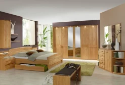 WIEMANN Funktionsbett »Lausanne, Bettgestell, Bettrahmen, teilmassiv Erle« 4-fache Liegehöhenverstellung, MADE IN GERMANY,Kopf- und Fußteil aus Massivholz, zwei Größen, Bettseitenhöhe 43 cm