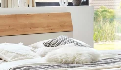 WIEMANN Futonbett »Asti« Absetzungen in Bianco-Eiche-Nachbildung, Kufe in Schiefer