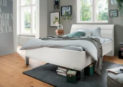 WIEMANN Futonbett »Monaco, 4-fache Liegehöhenverstellung« mit stilvollem Holzkopfteil, Made in Germany