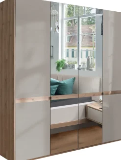 WIEMANN Kleiderschrank »Barcelona« mit Spiegelfront und schmaler Bauchbinde