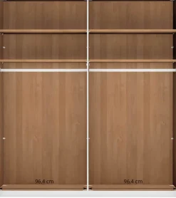 WIEMANN Kleiderschrank »Cardiff, Massivholztüren in Kombination mit Glas- oder Spiegeltüren« 4 Breiten, 2 Höhen 216/236cm auswählbar,hochwertiges Design in langlebiger Qualität, viel Stauraum