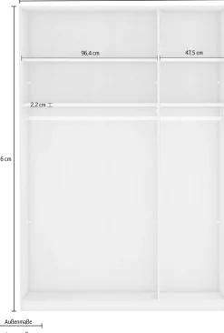 WIEMANN Kleiderschrank »Göteborg, Kleiderschrank, Schrank, Wäscheschrank« 4 Breiten, MADE IN GERMANY,inkl. Türendämpfung, langlebige Qualität, viel Stauraum