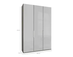 WIEMANN Kleiderschrank »Monaco, Made in Germany, edle Glasfront, in verschiedenen Farben,« hochwertige Beschlägen inkl. Dämpfung