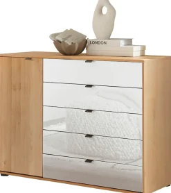 WIEMANN Kombikommode »Cardiff Sideboard, Wäscheschrank, teilmassiv Erle, mit Schubladen« Kommode 120x86x43 cm, braun, mit Dämpfung, MADE IN GERMANY,verschiedenen Ausführungen, inklusive Einlegeboden